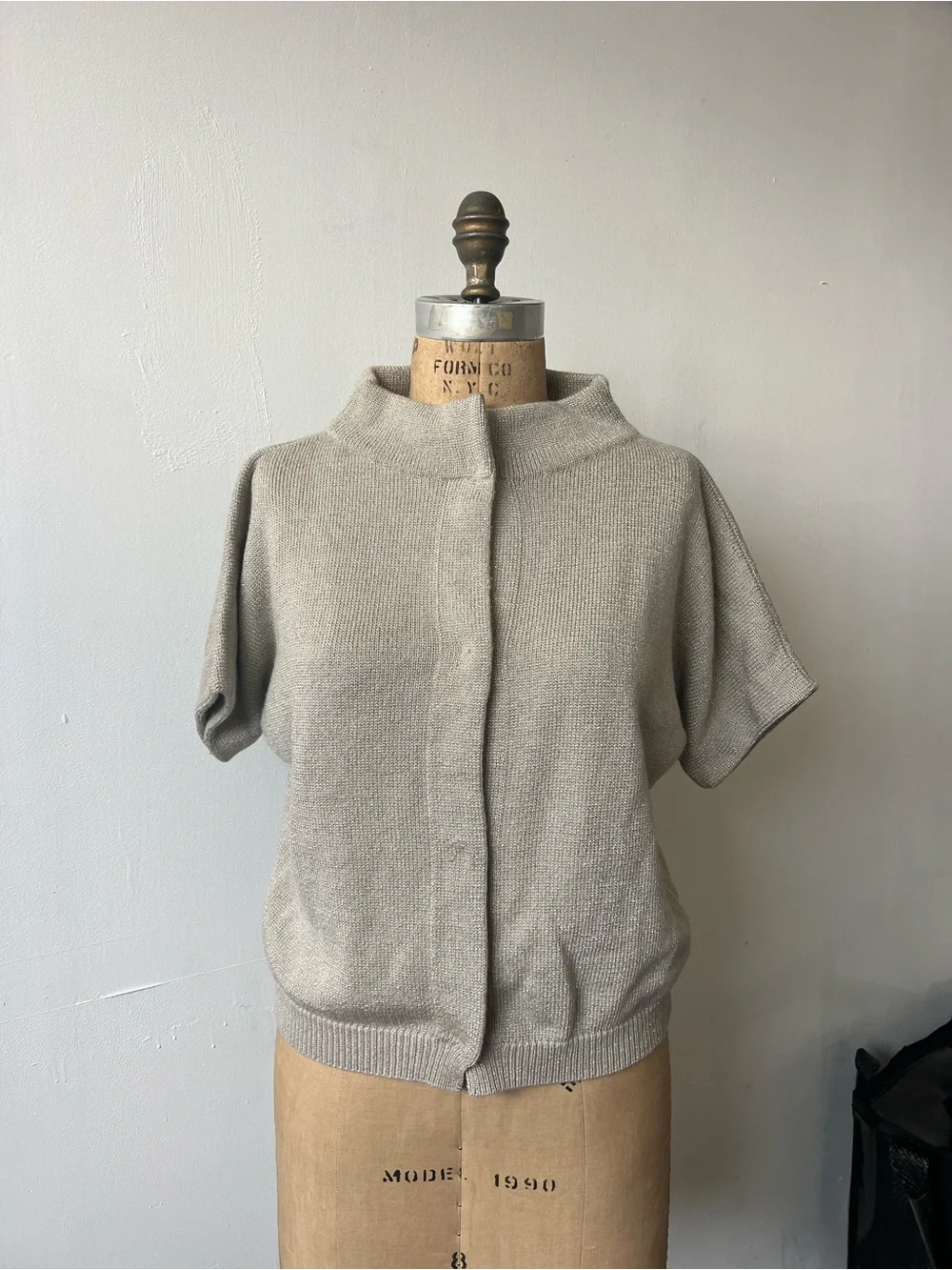 MaxMara Short Sleeve Crew Sweater - Light Beige